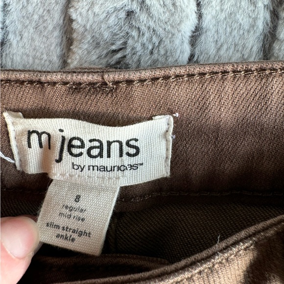 NWOT Maurices Brown Slim Straight Ankle Jean 8 - Picture 3 of 3